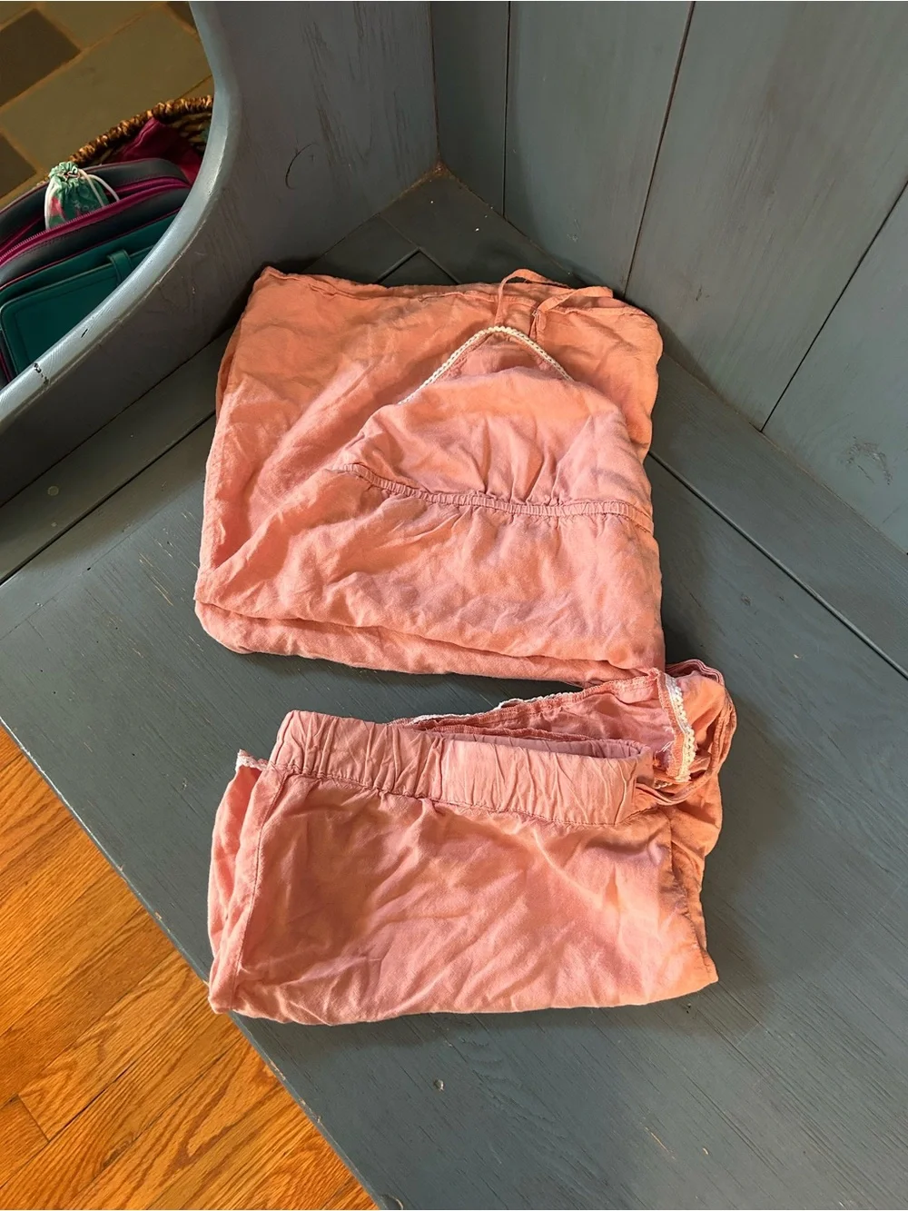 Banana Republic Soft Peach Pink Cami & Shorts Summer Sleep Set | Size Large